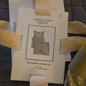 American Eagle Olive and White Lounge Set